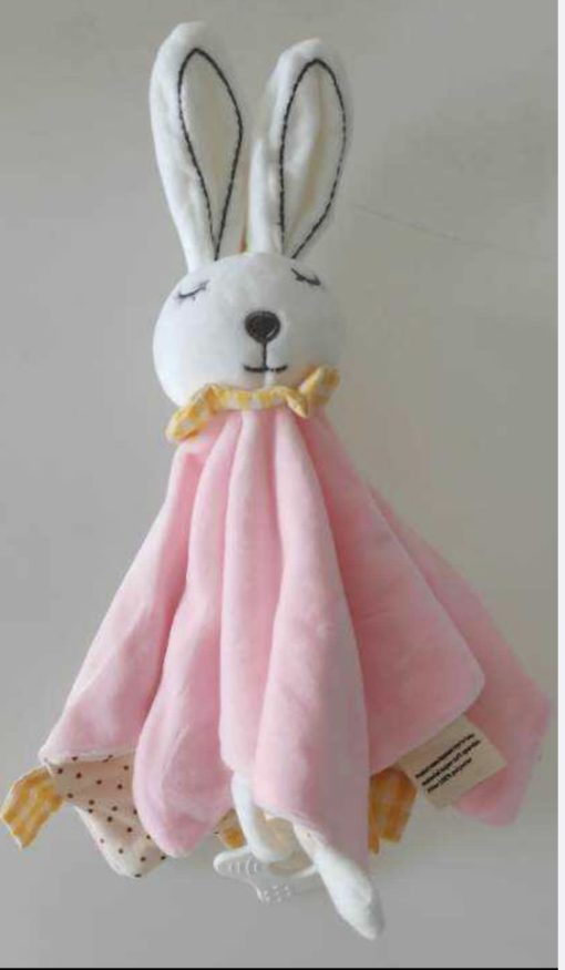Manta de Apego con Sonajero Rosa