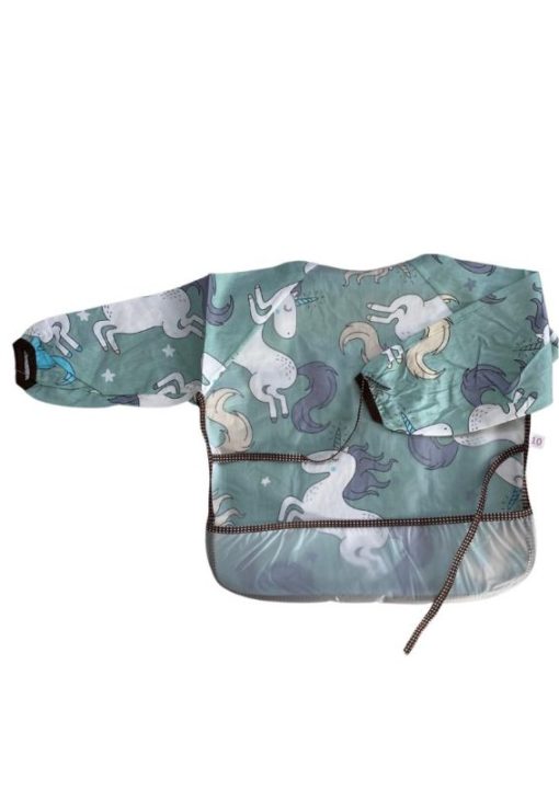Babero con Manga Larga y Bolsillo Unicornio