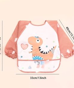 Alternative view of Babero con Mangas y Bolsillo Dino