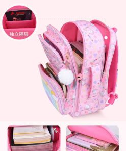 Alternative view of Mochila Escolar con Bolsillos Arcoiris Rosa