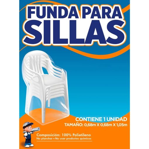 Funda Para Sillas 100% Polietileno 68 x 68 x 105 cm