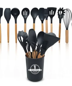 Set de Cocina 12 Piezas Negro