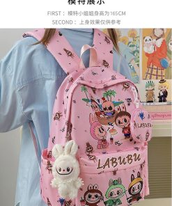 Alternative view of Mochila Escolar Labubu con bolsillo
