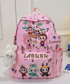 Mochila Escolar Labubu con bolsillo