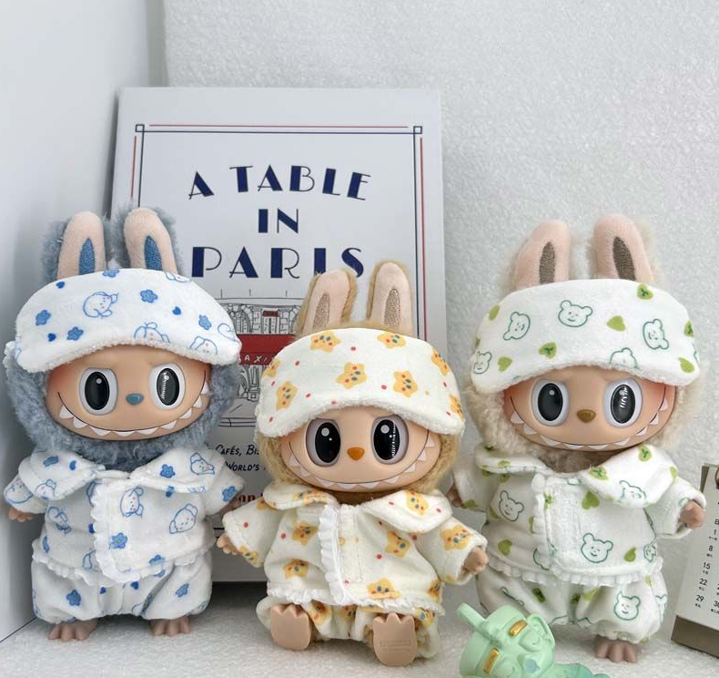 Pijama Conjunto Labubu Niños 2pcs Conjunto Manga Larga Pijama Conjunto Labubu Niños 2pcs Conjunto Manga Larga