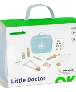 Maletín Médico Con Accesorios En Madera Para Juguetes Tooky Colorido
