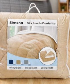 Alternative view of Acolchado de Corderito 2 plazas sommier Beige