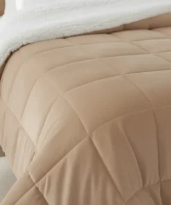 Alternative view of Acolchado de Corderito 2 plazas Queen Beige