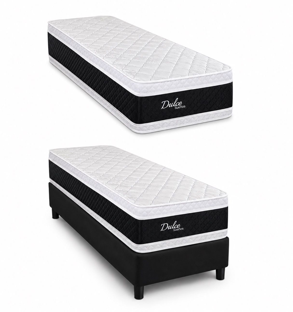 Conjunto Sommier Espuma D65 1 plaza Linea Dulces Sueños - Imagen 3