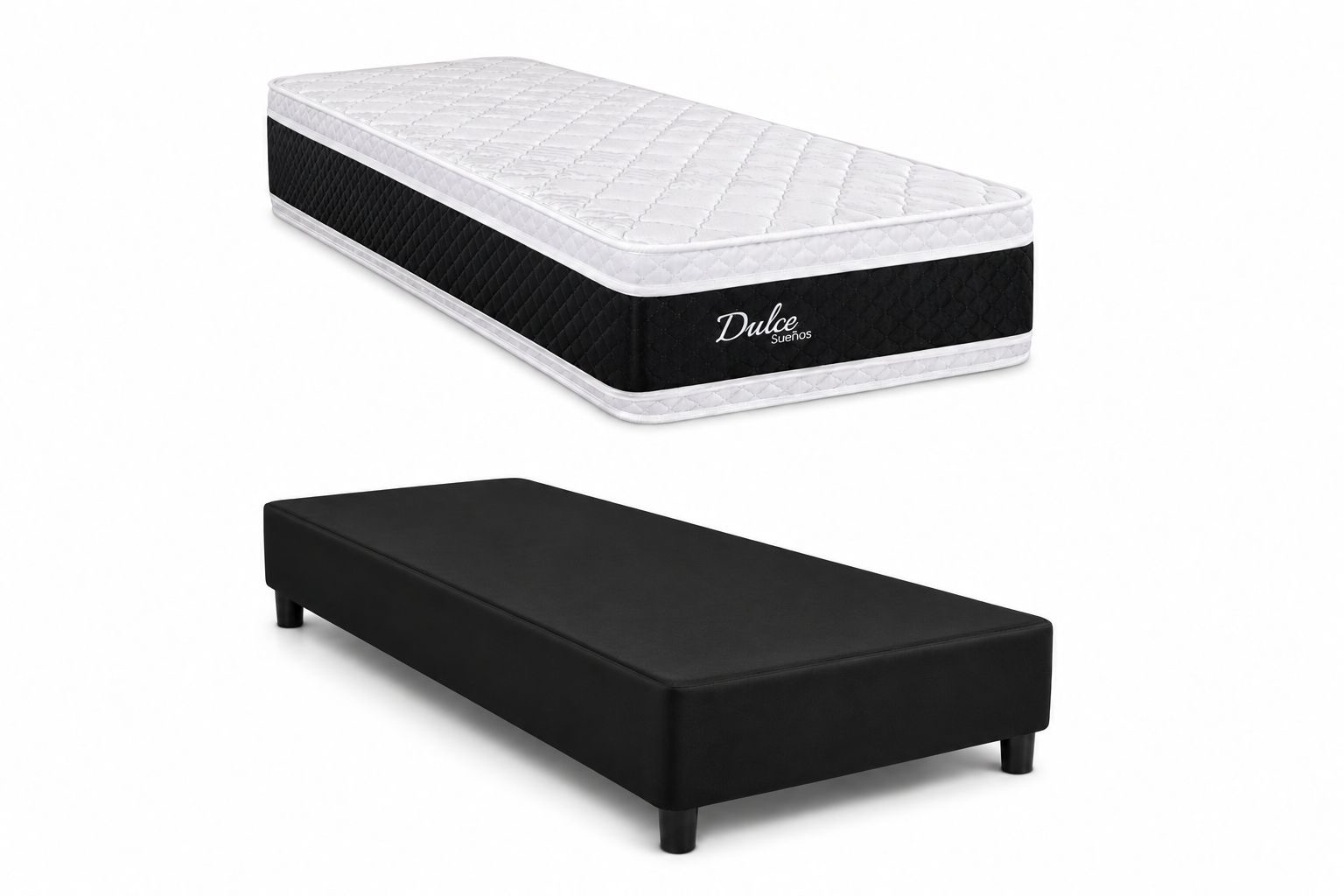 Conjunto Sommier Espuma D65 1 plaza Linea Dulces Sueños - Imagen 4